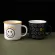 Funbaky 360ml Creative Retro Smiley Mug BRIEF Letter Ceramic Milk Coffee Cup Couple Drinking Cups Canecas