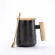 Coffee Mug Office Mug Black And White Retro Creative Cup With Lid Household Coffee Cup Large Capacity Milk Cup