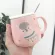 New 400ml Cute Cartoon Alpaca Ceramic Mug With Lid And Spoon Personalized Milk Tea Coffee Drinking Cup For Girlfriends