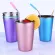 500-600ml Stainless Steel Thermo Tea Cup Coffee Beer Mug Hot Water Bottle Straw Cup Wine Tumbler Household Drinkware