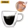 Heart Shaped Double Wall Glass Mug Resistant Kungfu Tea Mug Milk Lemon Juice Cup Drinkware Lover Coffee Cups Mug
