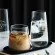 Glass Mug Cocktail Golden Black Letter Transparent Tall Mugs Milk Drink Tea Coffee Cup Home Party Bar Drinkware 480ml