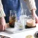 GLASS MUG COCKTAIL GOLDEN BLACK LETTER TALL MILK DRINK TEA COFFEE CUP Home Party Bar Drinkware 480ml