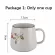 380ml Retro Ceramic Coffee Cup and Saucer Set Creative Coffee Cup Afternoon Office Mug Stoneware Coffee Cup with Lid Spoon