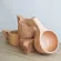 Wooden Mug Cup with Handle Eco-Friendly Traditional Lightweight Coffee Mugs Kitchen Picnic Outdoor Travel Camping