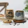 380ml Retro Ceramic Coffee Cup and Saucer Set Creative Coffee Cup After Office Mug Stoneware Coffee Cup with Lid