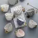Meiling Creative Hand Painted Big Mugs With Gold Geometry Pattern Ceramic Coffee Tea Milk Cups Irregular Shape Home Decor