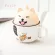 Ceramic Cup With Lid Spoon Cute Large Capacity Coffee Mug Personality Creative Trend Couple Cup Male And Female Cup