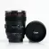 New 24-105mm Lens Thermos Camera Coffee Tea Cup Mug Lens Creative Cup Stainless Steel Brushed Liner Black