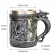 Retro Dragon Resin Stainless Steel Beer Mug Skull Knight Tankard Halloween Cep Cup Creative Viking Tea Mug PUB DECORATION