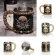 1PCS 3D AX EPACKE EPACKE HANDLE VIKING WARRIOR 450ML SKULL MUG GOTHIC TANKARD HALLOWEEN DECONGENTON SKELETON CUP Beer Stein Man