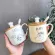 Korean Style Creative Cartoon Mug Cute Personalized Cup with Lid Spoon Home Breakfast Milk COUL CUP TEA GLASS CUP