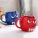 600ml Bean Large Capacity Coffee Mug Breakfast Tea Milk Cups And Mugs With Spoon Ceramic Expression Creative Drinkware