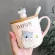 Korean Style Creative Cartoon Mug Cute Personalized Cup with Lid Spoon Home Breakfast Milk COUL CUP TEA GLASS CUP