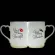 Two Creative Coffee Cups Double Bowl Ceramic Kiss Valentine's Day Birthday Wedding Trent Couple Ceramic Cups