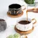 New Creative Marble Texture Ceramic Mug Gold Plate Handle Cup Wood Saucer Lid Cup Breakfast Milk Milk Beer Glass Crafts