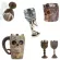 3d Double Stainless Steel Skull Mug Beer Stein Tankard Tea Water Wood Barrel Mug Knight Helmet Halloween Bar Cool Drinkware