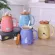 420ml Color Cartoon Milk Coffee Ceramic Mug with Spoon Cute Cat Heat-Resistant Cup Kitten Children Cup Office S