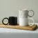 Nordic Mugs With Big Round Handle Ceramic Creative Splash-Ink Cups Large For Coffee Tea For Mother Friends Home Decor