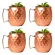 4 Piece 550ml MOSCOW MULE COPPER MEGS METAL MUG CUP Stainless Steel Beer Coffee Cup Bar Tools