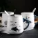 Coffee With Lid 420ml Ceramic Mugs Cartoon Cactus Shark Cat Dog Fruits Mugs With Spoon Milk Coffee Cup Novelty S