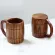 Handmade Solid Coffee Mug Beer Mug Handle Pure Copper Moscow Mule Mugs With Large Capacity Wooden Cup Drinkwares