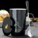 12 Constellations Creative Ce rate Mugs Spoon Lid Black and Gold Porcelain Zodiac Milk Coffee Cup 420ml Water Drinkware