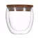 250ml/350ml/450ml Double Wall Clear Glass Tea Cups Bamboo Lid Set Anti-Scalding Glass Coffee Tea Milk Insulation Mugs
