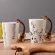Geekhom Creative Music Violin Style Guitar Ceramic Mug Coffee Milk Stave Cups With Handle Coffee Mug Novelty S
