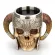Stainless Steel Steel Skull Mug Viking Coffee Cups Travel Viking Horn Tankard Decoration Skeleton Cup Beer Stein Man