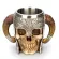 Stainless Steel Steel Skull Mug Viking Coffee Cups Travel Viking Horn Tankard Decoration Skeleton Cup Beer Stein Man