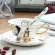 High Quality Bone Coffee Cups Luxurious Ceramic Cups on-Glazed Advanced Tea Cups and Saucers Sets S