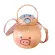 The baby's flask has a straw with sash. Baby water bottle, water bottle, cartoon pattern, love 600 ml