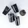Black Stainless Steel Coffee Mug with Lid Starw Creative Letter Camping Tea Milk Juice Cups Home Office Beer Cup 1PC