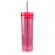 16oz Color Changing Cup Double-Layer Plastic Straw With Cover Acrylic Straight Cup Travel Water Cup Tumbler Wedding
