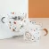 Ins 500ml Boron Silicon Glass Cup With Scale Breakfast Cups Milk Mugs Coffee Cups Glass Mug Water Cup Drinkware