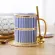 Blue And Bone China Coffee Cup With Spoon European Style Creative Ceramic Afternoon Tea Teacup For Water Beautiful Box