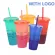473ml/700ml/710ml Color Changing Coffee Cup with LOD with Logo Straw Cup Reusable Cups Plastic Tumbler Matte Plastic Cup
