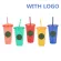 473ml/700ml/710ml Color Changing Coffee Cup with LOD with Logo Straw Cup Reusable Cups Plastic Tumbler Matte Plastic Cup