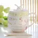 Ceramic Coffee Mug Lid And Spoon Chic Bone China Coffee Cup Sets 450ml Ceramic Creative Milk Cups Couple S