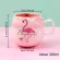 Marble Coffee Mug New Nordic Style Ins Cute Milk Tea Cup Ceramic Floral Leaf Travel Mug 350ml