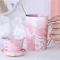 Natural Marble 12 Constellation Ceramic Pink Zodiac Mug With Lid Coffee Mugs Creative Personality Cup 380ml Cups And Mugs