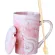 Natural Marble 12 Constellation Ceramic Pink Zodiac Mug With Lid Coffee Mugs Creative Personality Cup 380ml Cups And Mugs