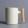 Japanse Style Vintage Coffee 300ml Tumbler Rust Glaze Tea Milk Beer Mug with Wood Handle Water Ceramic Cup Novelty S