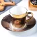 SPECULAR Reflection Coffee Cup Ceramic and Saucers Scoop Gold Mug