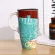 Fall Creative Cute Cartoon Ceramic Coffee Mug Mugs Breakfast Cereal Juice Red Tea Cup Student Friend Office Straw Cups