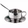 Stainless Steel Double-Deck Coffee Cup Sets Milk Coffee Mugs Spoon Tray High Quality