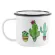 Free Shipping 350ml Coffee Mug Creative Animal Plant Breakfast Cup Black Roll Rim with Handgrip Milk Tea Cup