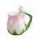 3D Rose Flower Enamel Coffe Milk Cup Set Spoon Ceramic Bone Ceramic Bonea Drinkware Valentine's Day