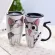 CUT CAT CAT CARAMICS COFFEE MUG WITH LID LARGE CAPICITY 600ML Animal Mugs Drinkware Coffee Milk Cups Novelty S